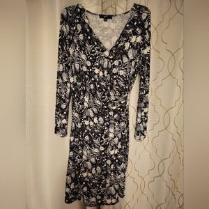 Gnw Womens Black Floral Dress [M]